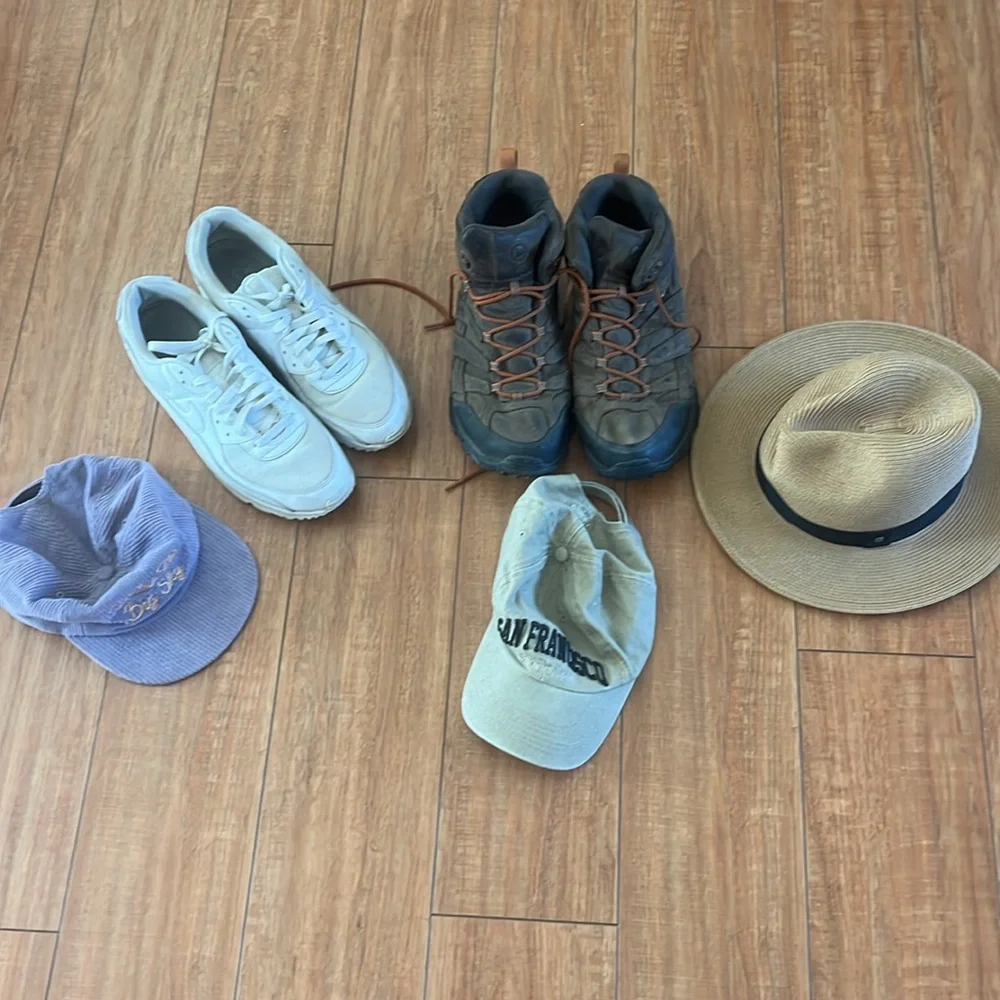 Selling shoes in size 12 and hats for most people. Interested?